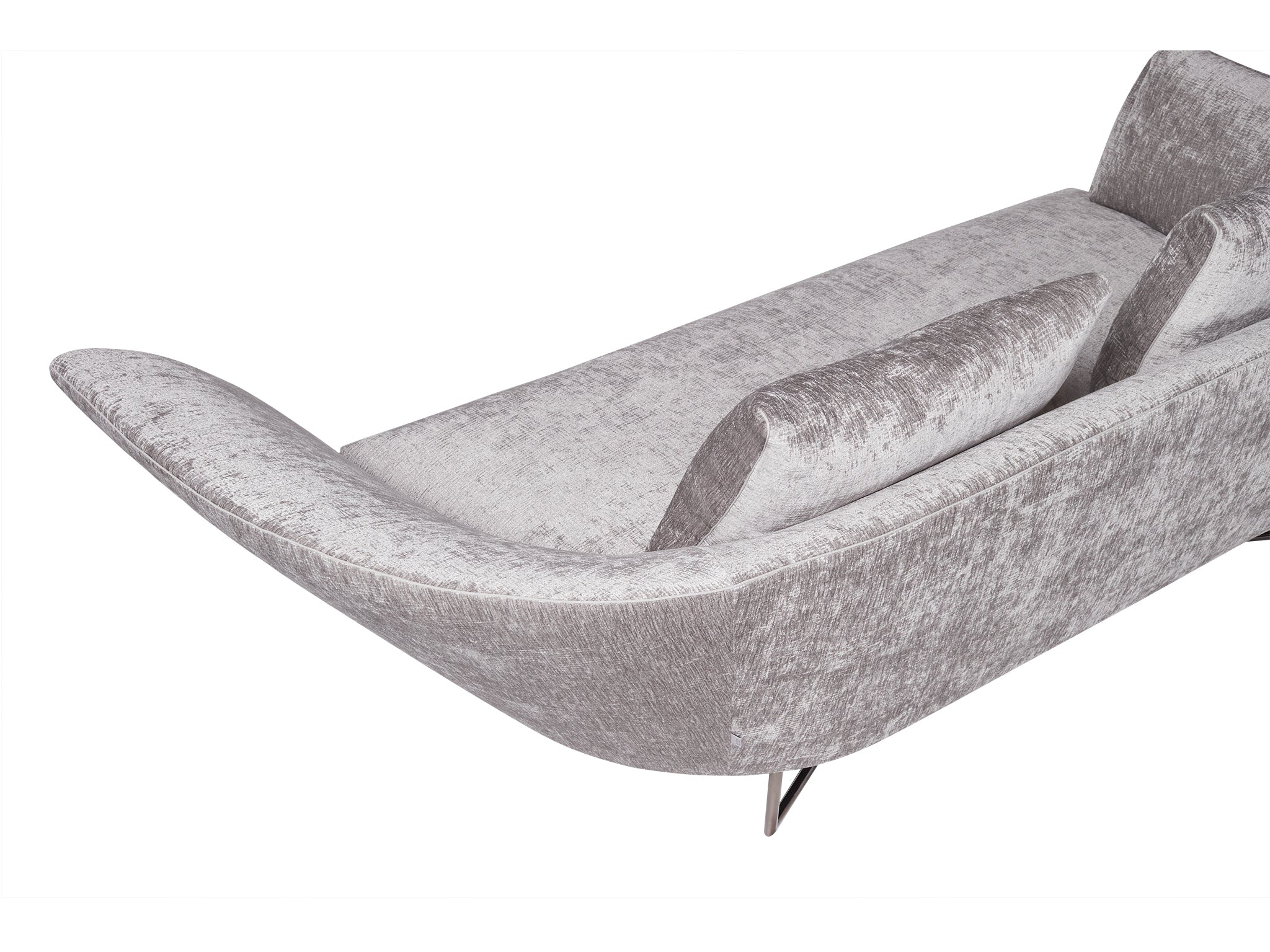 Little Wing Left Arm sofa in Sicilia colour fabric. Rear top view.