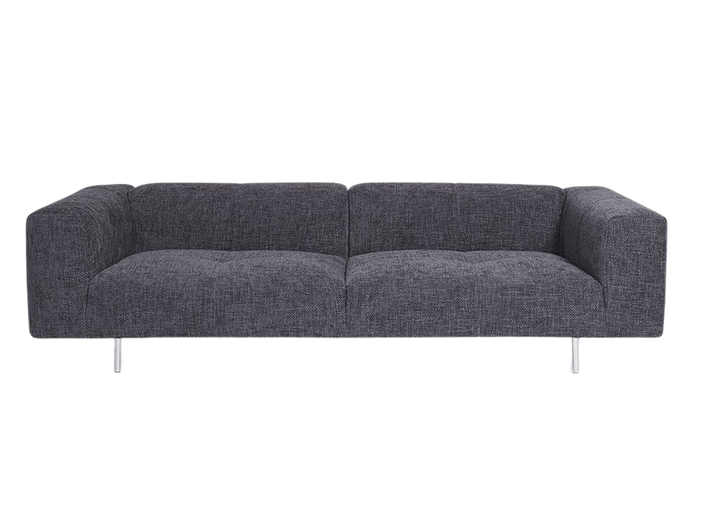 Design Warehouse - 127702 - MILANO 250cm PLUSH SOFA (ANTHRACITE) - Lucca 11 Anthracite cc