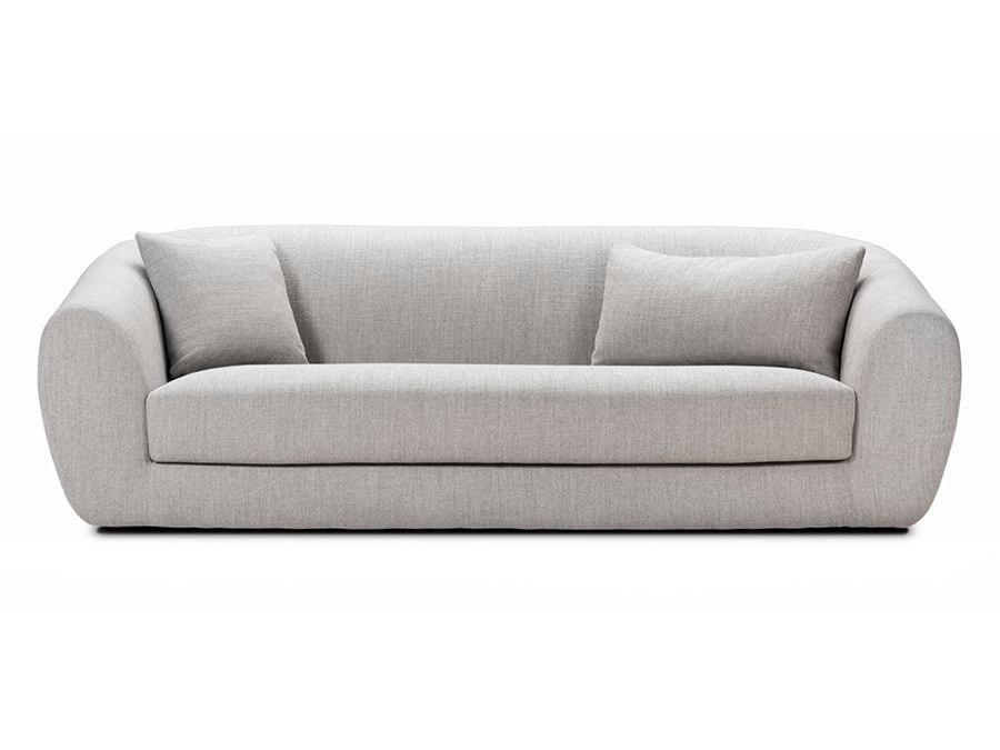 Design Warehouse - 128082 - PISA PLUSH TWO SEATER (BARBAT 15 FOG) - Barbat 15 Fog