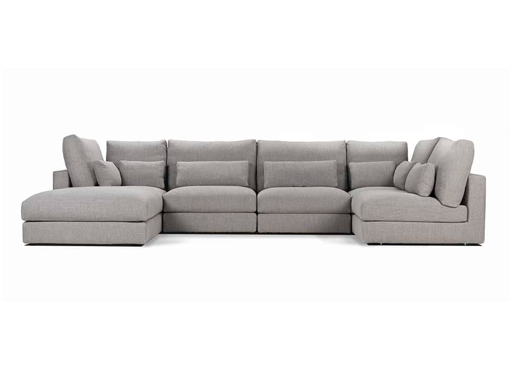 Design Warehouse - 128064 - PORTOFINO SECTIONAL - BARBAT 15 FOG  - Barbat 15 Fog