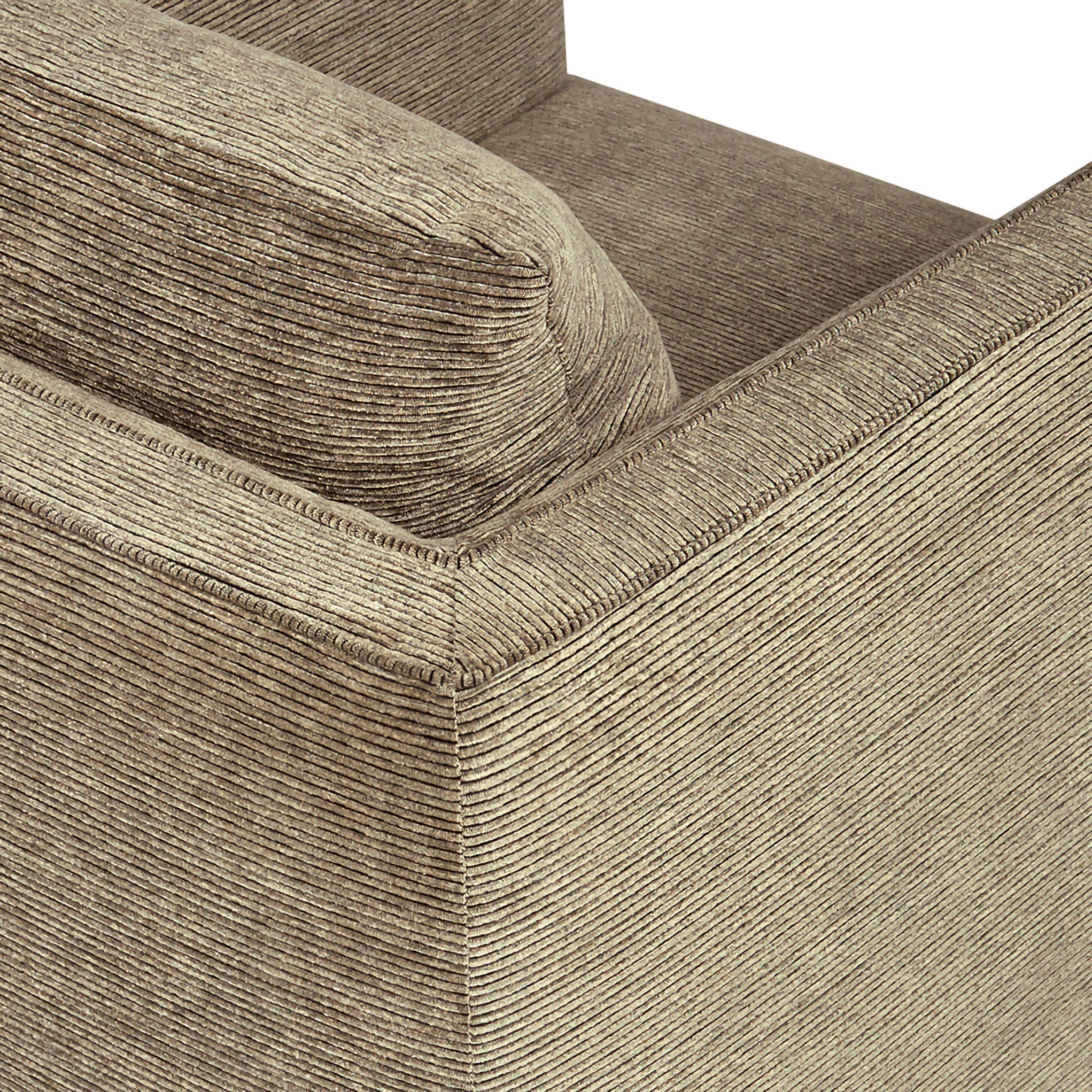 Siena armchair in Salina 12 black and white. Closeup view.